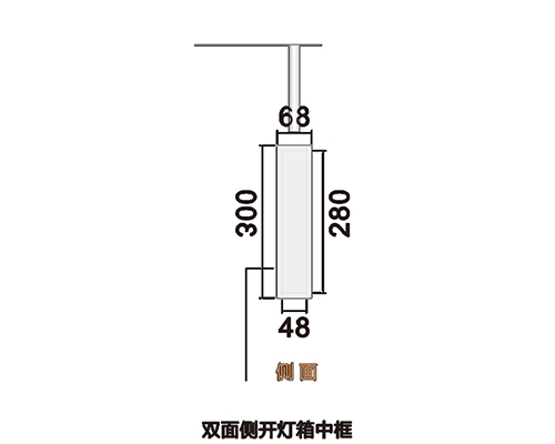 沧州双面侧开灯箱中框